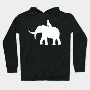 elephant and dog sitting x Hoodie